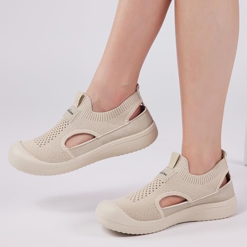 APEPOP Women's Breathable Walking Shoes Slip On Casual Mesh-Comfortable Lightweight Tennis Workout Sneakers4