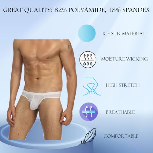 JOCKMAIL 4PCS/Pack Mens Thongs Underwear JockStrap Mens Bikini Underwear G-string Jockstraps for Men Ice Silk Underwear4