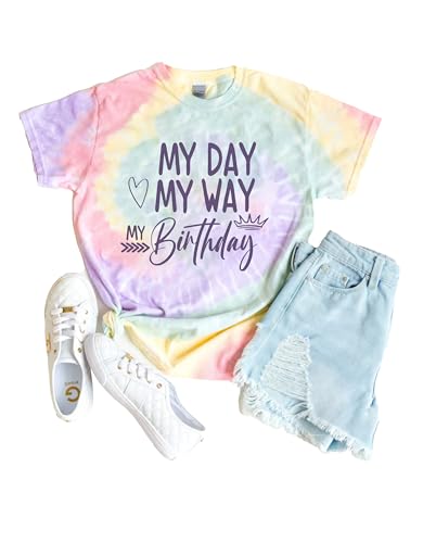 Birthday Girl Shirt Cute Girl Birthday T-Shirt Toddler Girls Graphic Baby Short Sleeve Tee Tops 5-12 Year