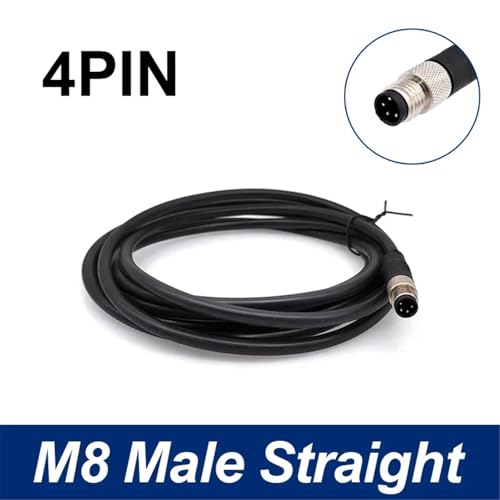 Cable sensor M8 macho recto de 4 pines y 2m en PVC 2
