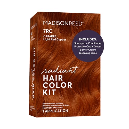 Madison Reed Radiant Hair Color Kit - 7RC Light Ginger Red with Copper Tones (Carrara Crimson), Vivid Permanent Hair Dye for Bold Color & Maximum Shine |...