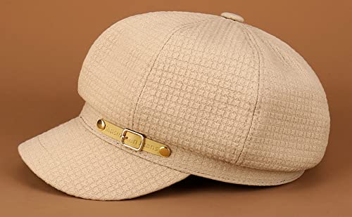 Women Newsboy Caps Warm Visor Beret Hat Cozy Trendy Vintage Cabbie Hat For Ladies Girls Coffee-B #TOP3