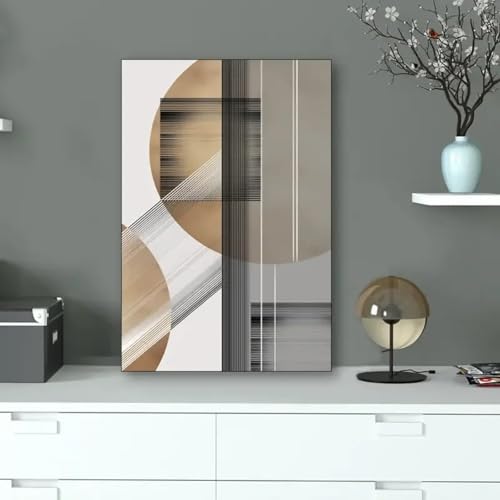 Impression sur toile géométrique haut de gamme grand format encadré