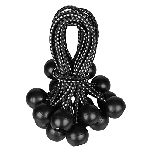 KONDAJI 50 Stück 15cm Spanngummis mit Kugel Planenspanner Gummispanner Spanngurt Zeltgummi Gummischlaufen Ball Bungee Cord Für Camping Zelte Plan Pavillons Cover
