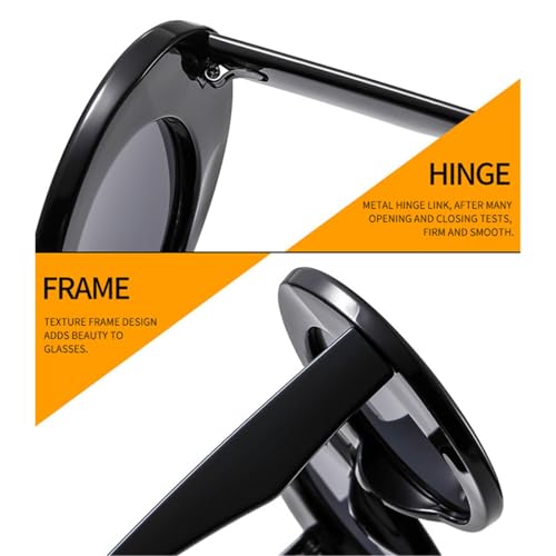 Fashion Oversized Oval Women Colorful Glasses Shades Uv400 Gradient Men Retro Punk3