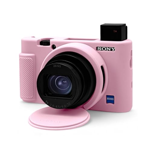 Kuprusar Camera Case for Sony RX100 VII VI V IV III Digital Camera Soft Silicone Protective Cover Protector Sleeve with Removable Lens Cover Anti-Scratch Slim Fit Camera Accessories(Pink)