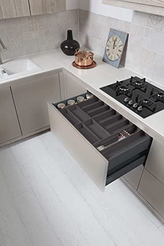 Range-couverts gris orion Elletipi compact anti-glisse facile à nettoyer