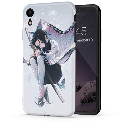 THE DREAMY LIFT iphone XR ケース カバー アニメ 漫画 デザイン6個 鬼滅の刃 スマホ アイフォンケース ストラップ おしゃれ IMDTPU かわいい かっこいい フィギュア ソフト 耐衝撃 レンズ保護 脱着簡単 指紋防止 スリム 軽量 傷防止… (iphone XR, 胡蝶しのぶ 2)