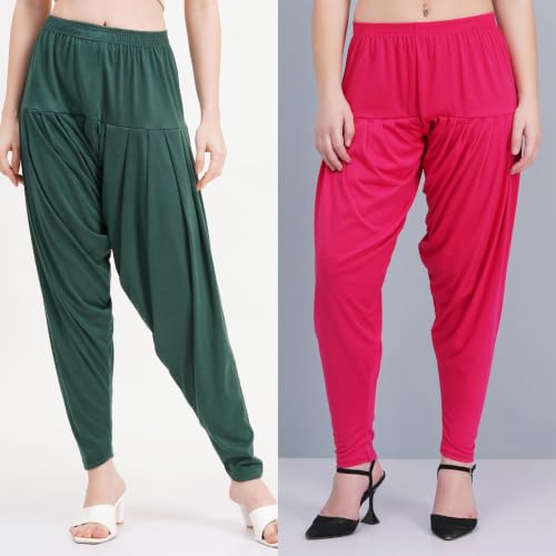 Image of Buy That Trendz Patiala Pants for Women Combo Regular Fit Cotton Patiala Salwar