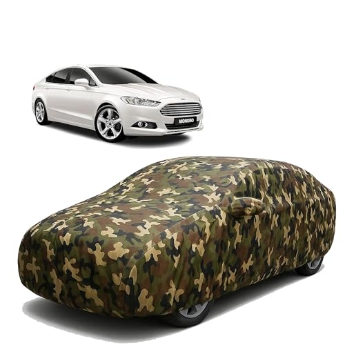 Image of Sulfar 100% Waterproof Car Body Cover Compatible with Mirror for Ford Mondeo with Long Lasting Durable Material (Triple Stitched, Full Bottom Elastic, Camouflage Army)