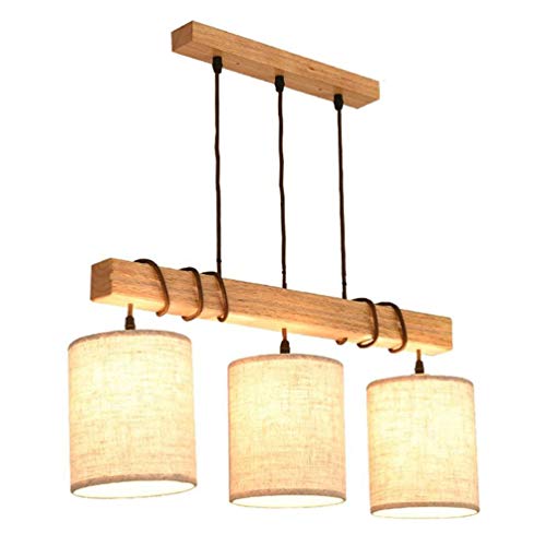 Preisvergleich Produktbild HJXJXJX Holz handgefertigt hängende Pendelleuchten Nordic Kreativität Restaurant Kronleuchter LED Pendel Lampe E27 Warm [Energieklasse A ++] , A