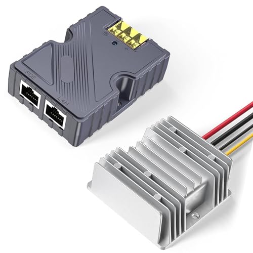 Power Over Ethernet Injector, PoE GigE with ESD, soporte 10/100/1000M, DC 48-57V/3A miniatura 6