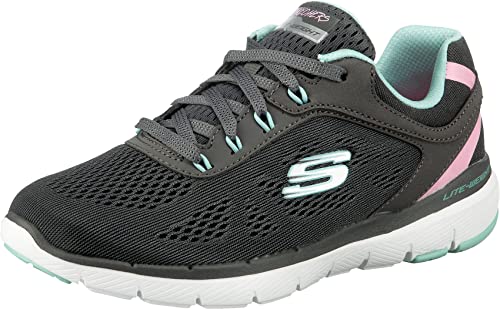 Image of Skechers Women Flex Appeal 3.0 Steady Move Lace Up Shoe