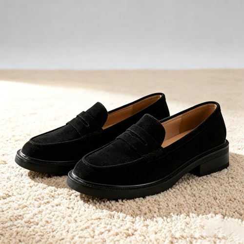 Image of Loafers for Women, Classic Penny Slip On Flat Dress Shoes