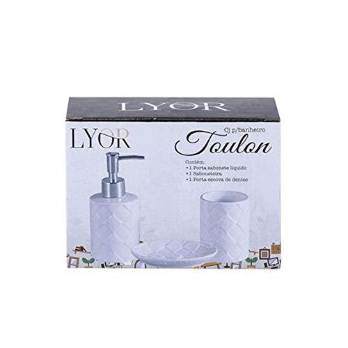 Saboneteira para lavabo conjunto com 3 peças em ceramica…