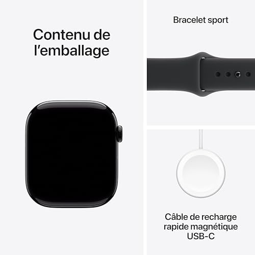 Apple Watch Series 11 [GPS 46mm] Smartwatch with Jet Black Case and Black Sport Band - M/L. Sleep Score, Fitness Tracker, Health Monitoring, Always-On Display, Water-Resistant - 5