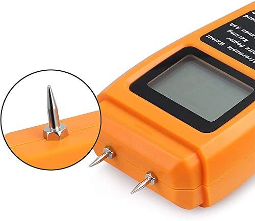 KERRO Moisture Meter, Digital Logs Damp 0-99% Wood Tester Detector/Firewood Log Timber Humidity Measuring Device
