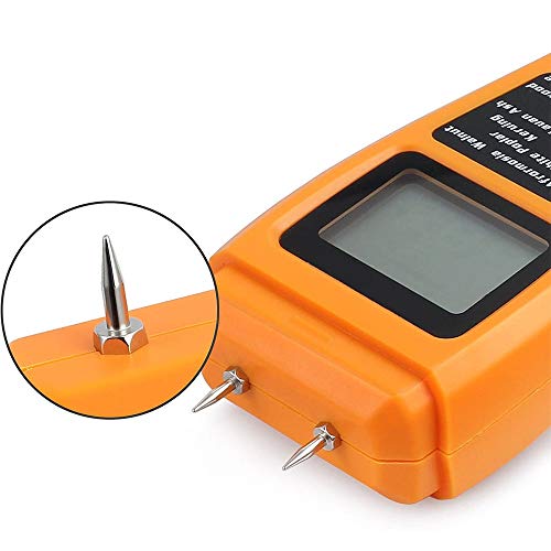 KERRO Moisture Meter, Digital Logs Damp 0-99% Wood Tester Detector/Firewood Log Timber Humidity Measuring Device