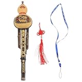 Levemolo Hulusi Calabaza Flauta Tradicional C Tono para Principiantes Instrumento Étnico Estilo Chino con Diseño Resistente y Fácil de Usar