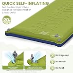 TEKIK Self Inflating Memory Foam Sleeping Pad with Pillow for Camping - Image 5