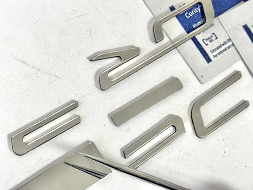 Image of Chrome Dashboard or Rear Bumper Letters Inserts Compatible with Cor Vette C6 2005-2012 ABS Plastic Not Decals