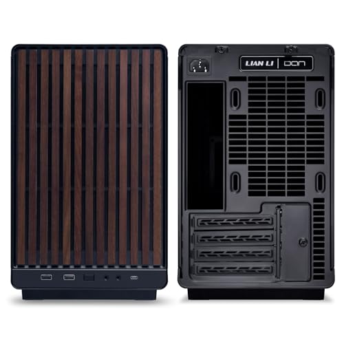 Image of Lian Li A3-mATX Wood Edition Micro Form Factor Computer Case /Gaming Cabinet - Black | Support M-ATX /ITX -G99.A3X-WDG.in