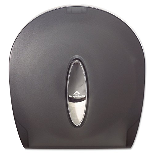 Georgia-Pacific Single-Roll Jumbo Toilet Paper Dispenser by GP PRO (Georgia-Pacific), Translucent Smoke, 59009, 10.610' W x 5.390' D x 11.290' H