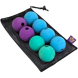 Chew King Fetch Balls Extremely Durable Natural Rubber Toy 2.5 inch, 8-pack (CM-0264-CS01)