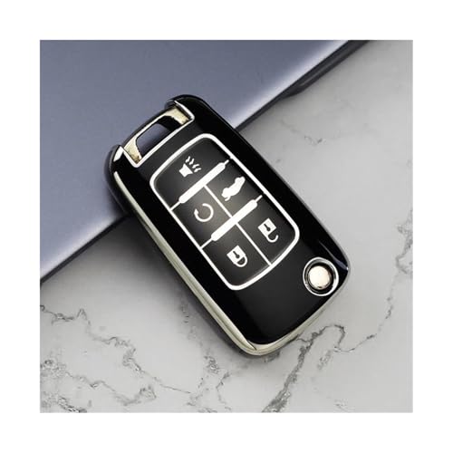 Coque clé voiture TPU finition noire haut de gamme pour Chevrolet Volt