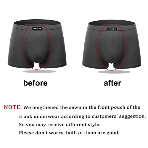 image for wirarpa Men's Black Breathable Micro Modal Trunk Underwear Soft Covere