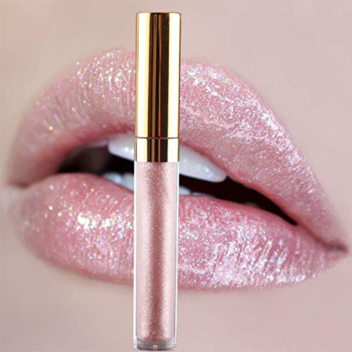Eyret Glitter Moisturizing Liquid Lipstick High Pigments Lip Gloss Silky Shiny Lipsticks Professional Beauty Makeup for Women and Girls (Pink2#)