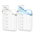 Total 2 items Cereal Containers Storage,Each2.5L Airtight Large Dry Food Storage .1 Blue 1 White.with Measuring Cup，BPA Free Plastic Dispenser，Suitable for Storing Grains Flour and Various Foods.