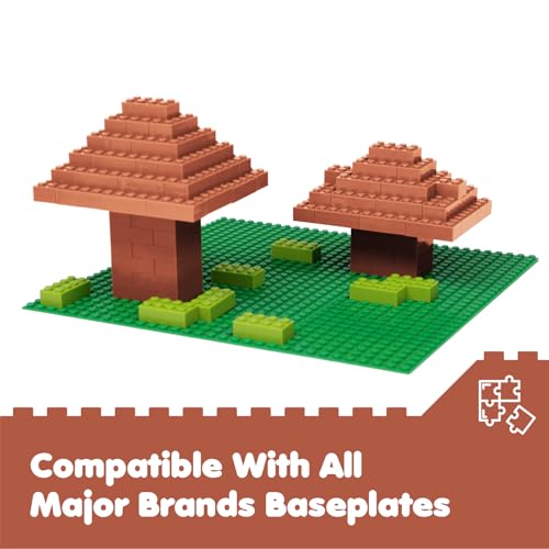 Lekebaby Classic Building Bricks, 200 Piece 2x4 Building Blocks STEM Creative Building Toys Compatible with All Major Brands, Educational Toy for Boys Girls 6 Years Old and Up(2x4 Light Brown) — view 5