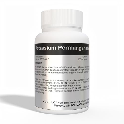 Potassium Permanganate - ACS Grade | Oxidizing Agent for Industrial Laboratory and Water Treatment - Made in USA (500 Grams)