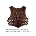 Fiocias Men Medieval Knight Chest Armored Old Fashion Knight Vest for Cosplay Party Pirate, Brown