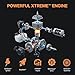 WORKIT 62CC Petrol Chainsaw, 18" and 20" Guide Bars with 4 Chains, 2-Stroke Gas Chainsaw with Auto Oiling & Tool-Less Tensioning, Easy Start for Tree Felling, Logging & Firewood Cutting
