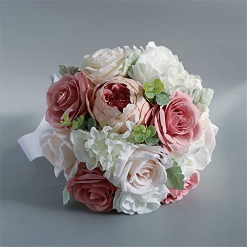 Roses simulées bouquet de mariée décoration maison fleurs