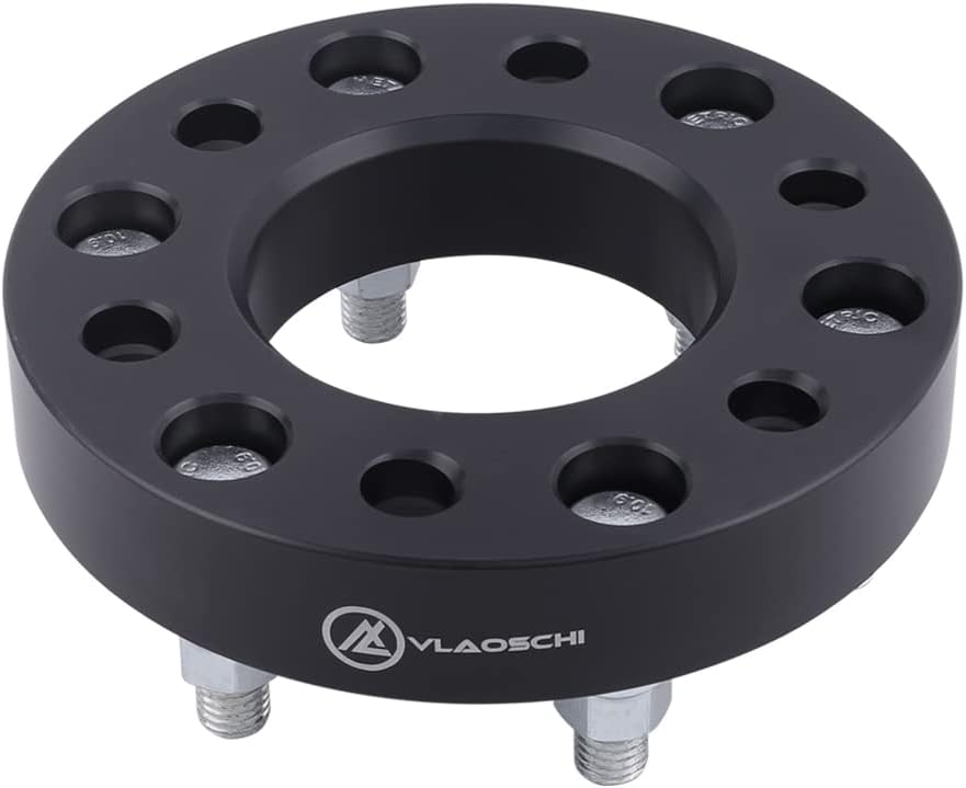 VLAOSCHI Black Forged 6x4.5 to 6x5.5 Wheel Adapters 1 Inch with 1/2" Studs Compatible with Dodge 6 Lug 6x114.3 to 6x139.7 for 1991-2004 Dakota | 1998-2003 Durango | 1993-2010 Viper - Pack of 4