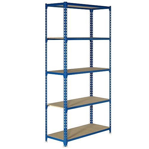 Estanterías Jomasi - Estantería sin Tornillos J200 Madera. Med. 2000/1000/400 mm. Color Azul