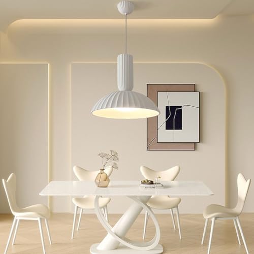 Stylish LED Kitchen Island Light Fixture - White Hanging Pendant with Resin PE Shade for Dining Room, Bedroom, and Storage - Modern Home Decor Lighting Solution