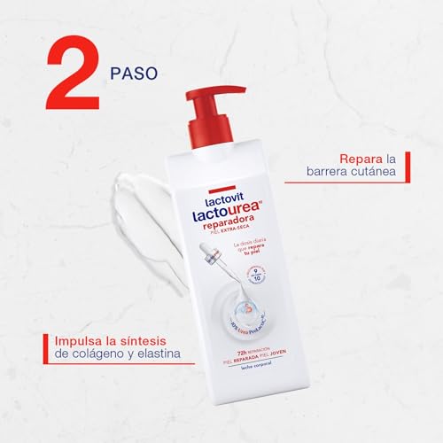 Lactovit - Leche Corporal Reparadora Lactourea con Protein Calcium, para Pieles Secas y Extra Secas - 400 ml - imagen 3