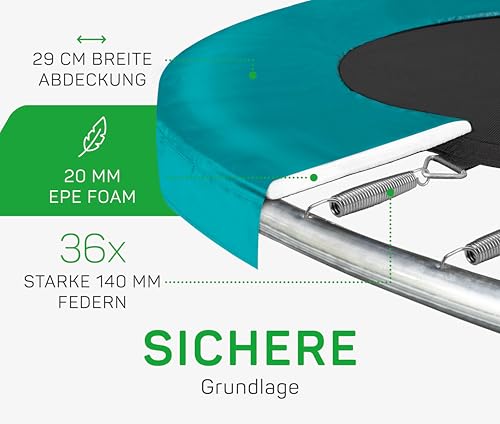 Trampolin 183 cm Salta Comfort Edition – Rundes Gartentrampolin mit Sicherheitsnetz