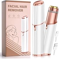 Facial Hair Remover for Women Face: Painless Rechargeable Electric Hair Removal Device for Upper Lips/Chin/Peach Fuzz- USB Portable/Travel