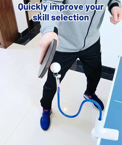 Image of Table Tennis Practice Equipment, Tables Tennis Trainer, Table Tennis Practice Clamp-On Rebound Set for Home Use(2 Copper Coated Balls)