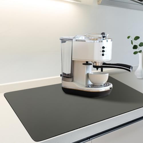 Nordun Alfombrilla de goteo para vajilla,60 x 40 cm,alfombrilla absorbente para cafetera,con suela de goma repelente de la suciedad,alfombrilla para la cocina (gris oscuro puro),DSD1