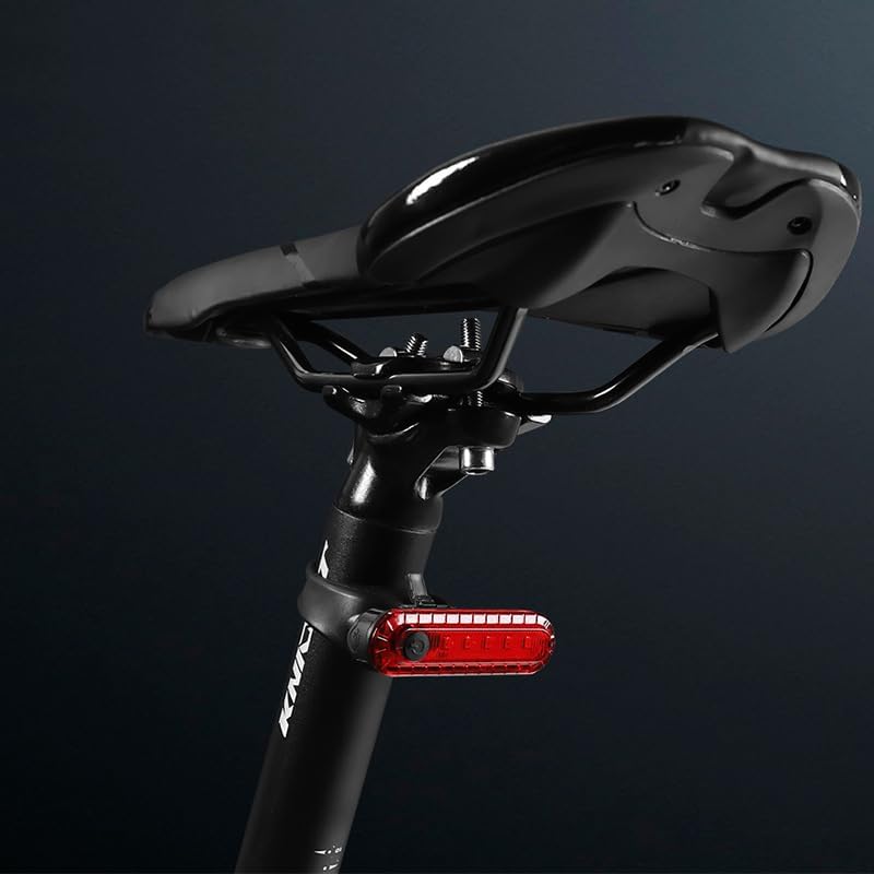 Miniatura 7 de Paquete de 4 luces traseras LED recargables por USB, linterna de seguridad brillante para bicicleta, reflector esencial de noche, lámpara de