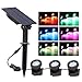 Produktbild ARQG 2 in 1 Solar Landschaft Strahler, IP65 wasserdicht solarbetriebene Wandleuchten 18 LED Wireless Outdoor Solar RGB Landschaftsbau Licht für Hof Garten Einfahrt Veranda Gehweg Pool Terrasse 2 Pac