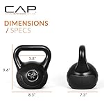CAP Barbell 45 LB Cement Kettlebell Set – 10 lb, 15 lb & 20 lb Vinyl-Coated Kettlebells for Strength Training, Cardio, Cross Training & Home Gym Workouts - Image 5