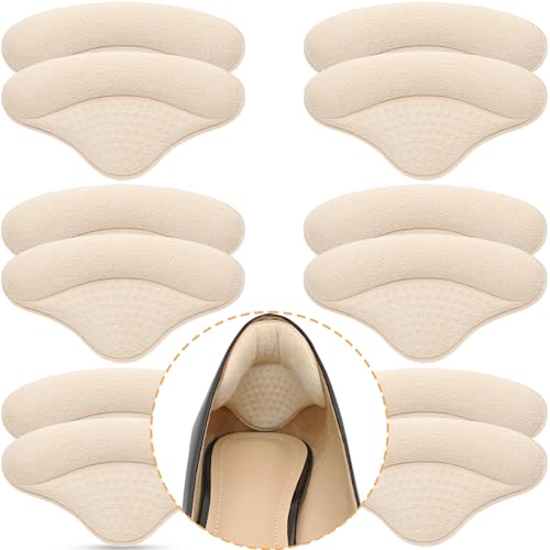 Image of 6 Pairs Heel Cushions Inserts for Loose Shoes, Heel Pads Grips Liner Snugs, Filler Improved Shoe Fit and Comfort, Prevent Too Big Shoes from Slipping,Heel Pains frictions and Blisters (Beige)