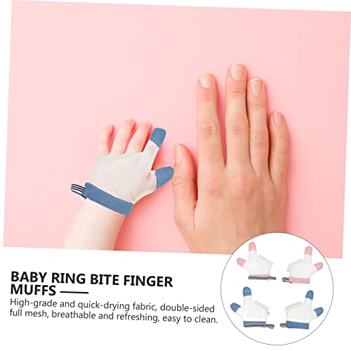 2pairs Stop Thumb Sucking Finger Protector of Soft Breathable Sucking Gloves for Boy Girl Safety Comfort Random Color2